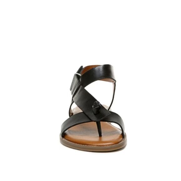 New Franco Sarto Sandals Glenni Strappy Flat Black Leather size 6 - Picture 5 of 10